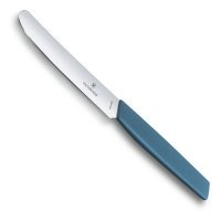 Нож кухонный Victorinox Swiss Modern (6.9006.112) стальной столовый лезв.110мм прямая заточка синий 6.9006.112