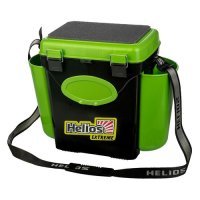 Ящик рыболовный HELIOS FishBox 10, зеленый/черный 