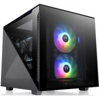 Корпус mATX Thermaltake CA-1V1-00S1WN-00 черный, 3 панели из заколенного стекла, 200mm/120mm fan, 2*USB3.0, Type-C, audio Divider 200 TG