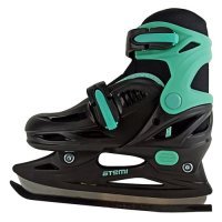 Коньки ATEMI AKSK03DXS, раздвижные, прогулочные, 27-30, черный/салатовый [00-00007796] 00-00007796