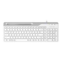 Клавиатура A4TECH Fstyler FK25, USB, белый серый [fk25 white] FK25 WHITE