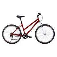 Велосипед ALTAIR MTB HT 26 low (2021), горный (взрослый), рама: 15", колеса: 26", красный/белый, 14.6кг [rbkt1m166004] RBKT1M166004