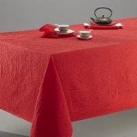Скатерть Из жатого полиэстера CERYAS 150 x 250 см красный 