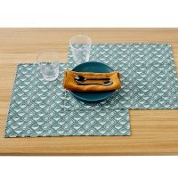 Комплект из 2 подставок под Приборы с рисунком и обработкой против пятен Lodge единый размер зеленый 