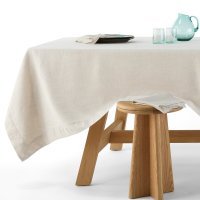 Скатерть Из льна Linette 150 x 150 см бежевый 