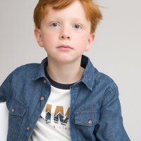 Рубашка Джинсовая 3-12 лет 10 лет - 138 см синий 