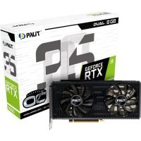 Видеокарта Palit GeForce RTX 3050 Dual OC 1822MHz PCI-E 4.0 8192MB 14000MHz 128 bit HDMI 3xDisplayPort NE63050T19P1-190AD
