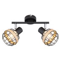 Спот RIVOLI Fedora , 40Вт, патрон Е14 х 2шт, черный 7033-702
