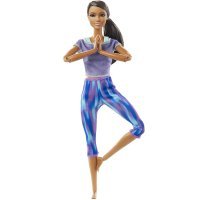 Barbie Кукла "Безграничные движения" брюнетка в фиолетовом костюме Безграничные движения