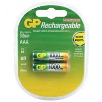 Аккумулятор GP Аккумулятор AAA (HR03) 1000mAh 2 шт.