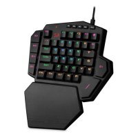 Клавиатура REDRAGON Diti X, USB, c подставкой для запястий, без русского алфавита, черный оранжевый [78012] 78012
