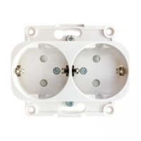 EYR16-128-10 EKF PROxima Стокгольм Механизм Розетки 2-местной с/з 16А белый с защ. штор. 