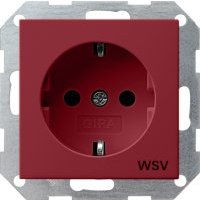 044902 Gira S-55 Красный глянцевый Розетка с/з для WSV (дальнейшее обеспечение безопасности) 