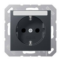 A1520BFKINAANM JUNG Розетка SCHUKO® 16A 250V с защитой от детей с полем для надписи термопласт матовый антрацит 