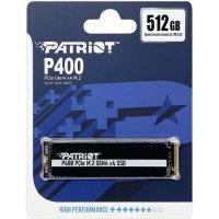 Накопитель SSD M.2 2280 Patriot Memory P400 512GB PCIe Gen4 x 4 NVMe 1.3 5000/3300MB/s IOPS 550K/450K heatshield P400P512GM28H