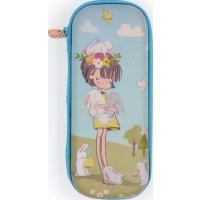 Пенал на молнии 1отд "ДЕВОЧКА И КРОЛИКИ",14-057/10 14-057/10