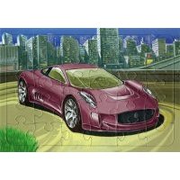 Пазл Легковой автомобиль Ягуар, 30 деталей