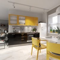 Кухонный гарнитур №2 Ветторе ридотта желтый черный 