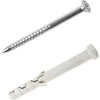 дюбель-гвоздь yz потайн. манжета нейлон 6x80 (30 штук)-пакет tecfi