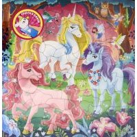 Пазл фигурный Единороги, 80 деталей 