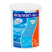 Маркопул Кемиклс Мультиэкт 6 в 1 Комплексное средство для обеззараживания и очистки воды 0.8 кг