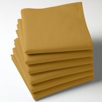 Салфетки Столовые однотонные из хлопка Scenario 45 x 45 см желтый 