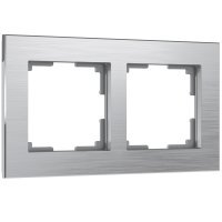 Рамка на 2 поста Werkel ALUMINIUM W0021706 4690389158032 Aluminium алюминий W0021706