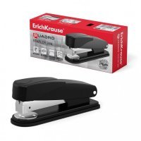 Степлер №24/6 ErichKrause Quadro Half-strip до 30 л черный в коробке по 1 шт Степлер №24/6 Quadro Half-strip до 30 листов