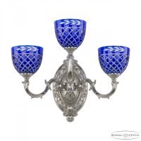 Бра Bohemia Ivele Crystal 7214B12/2+1/210 Ni P1 U Clear-Blue/H-1J 