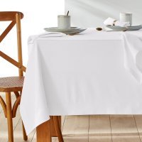 Скатерть Из хлопка и льна Border 150 x 250 см белый 