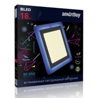 светильник светодиодный smartbuy 18вт 220в 2к 1440лм 245мм ip20 sblsq-dlb-18-3k-b SBLSq-DLB-18-3K-B