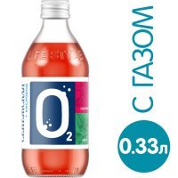 Напиток Сенежская + Кислород со вкусом Малины 330мл Вода минеральная Сенежская + Кислород со вкусом Малины негазированная стекло 0.33 л