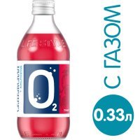 Напиток Сенежская + Кислород со вкусом Граната 330мл Вода минеральная Сенежская + Кислород со вкусом Граната газированная стекло 0.33 л