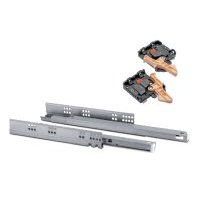Направляющие MODERN SLIDE L-550 полного выдвижения для деревянных ящиков с доводчиком 
