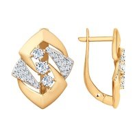 Серьги SOKOLOV из золота с фианитами