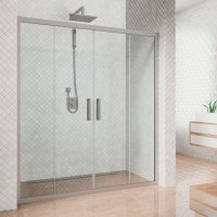 Душевая дверь в нишу Kubele DE019D4-CLN-MT 150 см, профиль матовый хром DE019D4-CLN-MT-150х200