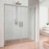 Душевая дверь в нишу Kubele DE019D4-MAT-MT 140 см, профиль матовый хром DE019D4-MAT-MT-140х200