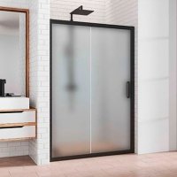 Душевая дверь в нишу Kubele DE019D2-MAT-BLMT 115 см, профиль матовый черный DE019D2-MAT-BLMT-115х200
