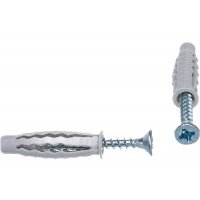дюбель универсальный vz нейлон 5x25 с шурупом (10 шт) -пакет tecfi