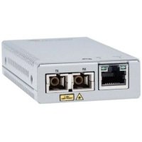Медиаконвертер Allied Telesis AT-MMC2000LX/SC-960 AT-MMC2000LX/SC-960 TAA 10/100/1000T to 1000LX/SC Single Mode Mini Media Rate Converter 10km (серый)