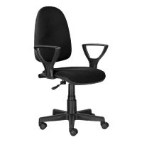 Кресло для персонала Prestige Ergo MG-311, черное, ткань Prestige Ergo MG0311 регулируемая эргономичная спинка, ткань черная (531872)