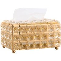 Бокс для салфеток Kassatex Crystal золото CRL-TH-GD