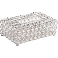 Бокс для салфеток Kassatex Crystal Round серебро CRD-TH-SLV