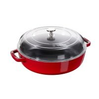 Сотейник чугунный со стеклянной крышкой 24 см Staub вишневый 12722406