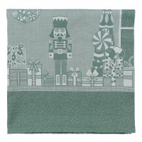 Скатерть 180 х 260 см Tkano New Year Essential Щелкунчик зелёный TK21-TC0028