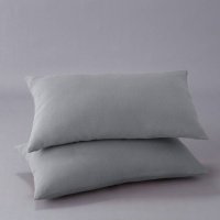 Комплект из 2 чехлов на Подушку из замши 50 x 30 см серый 