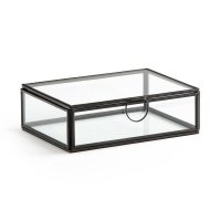 Коробка-витрина Прямоугольная из стекла и латуни Uyova единый размер черный 