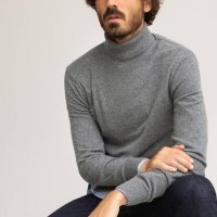 Пуловер LA REDOUTE COLLECTIONS С отворачивающимся воротником из кашемира 3XL серый