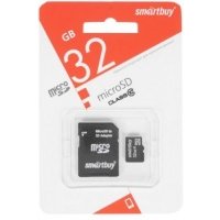 Карта памяти 32GB SmartBuy Class 10, SD адаптер SB32GBSDCL10-01LE
