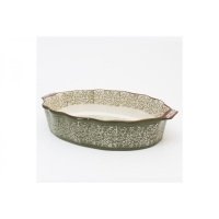 форма для запекания ATTRIBUTE Verde 39х24х8см овальная с ручками керамика 